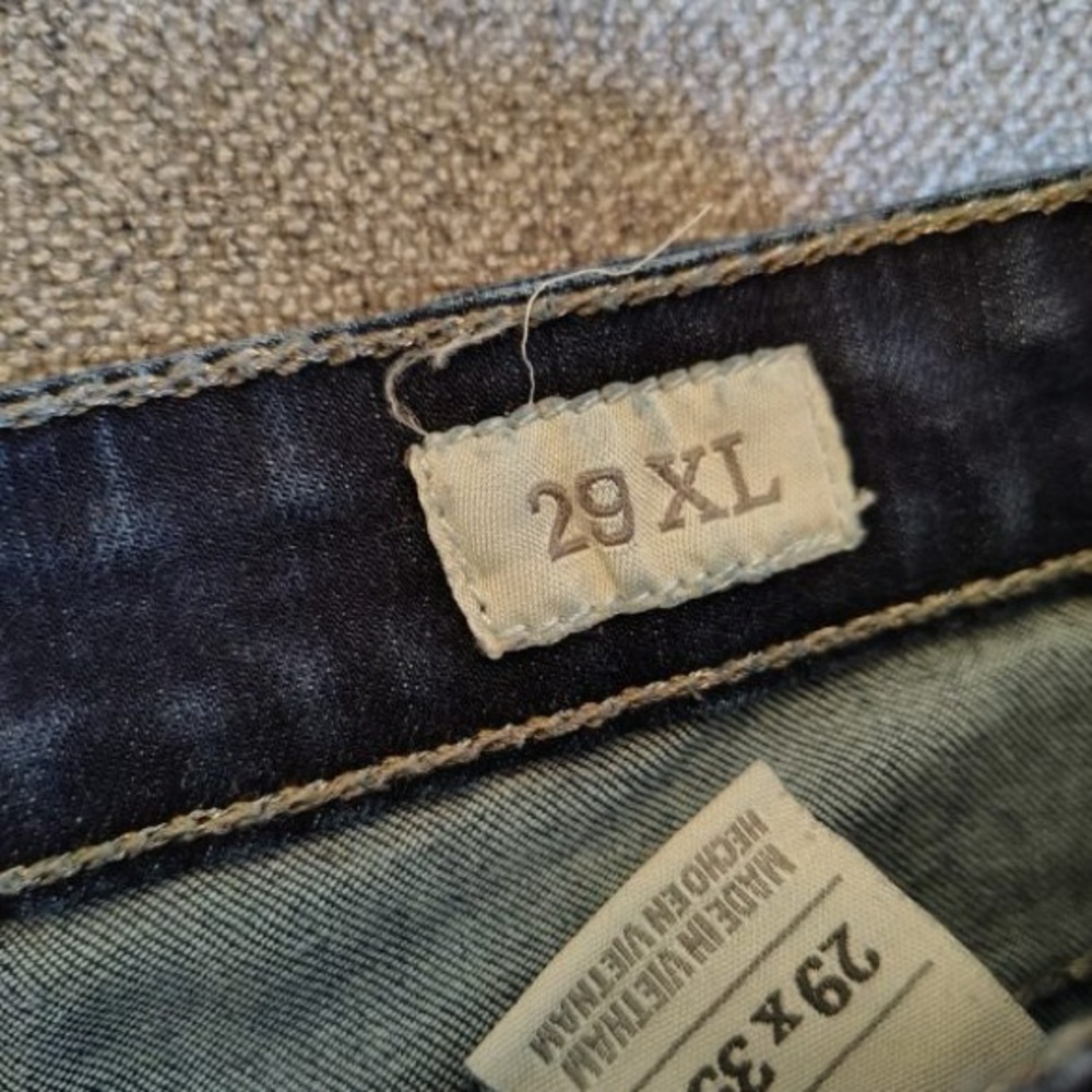 BKE Payton Blue Jeans Women 29x34 Heavy Stitch Low Rise Bootcut Flare Dark Wash - Picture 8 of 14